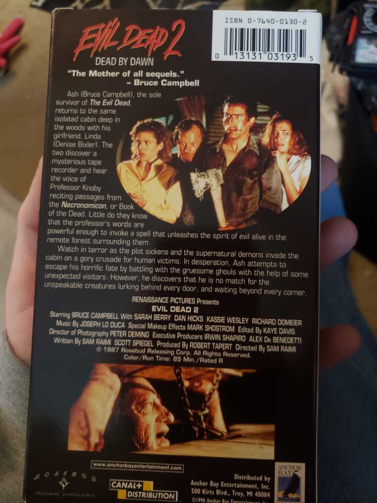 Evil Dead 2 Dead By Dawn VHS - Anchor Bay (Evil Dead) action figure collectible [Barcode 013131031935] - Main Image 2