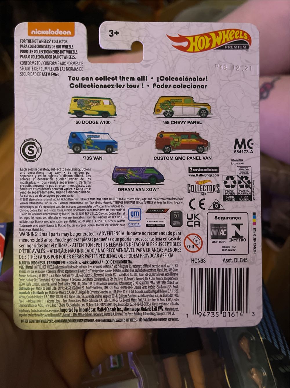 Donatello Rrroadster 5/5 TMNT: Hot Wheels Teenage Mutant Ninja Turtles - Hot Wheels (Teenage Mutant Ninja Turtles) action figure collectible [Barcode 194735016143] - Main Image 3