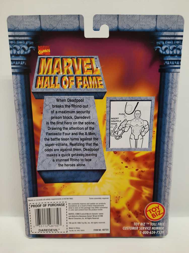 Marvel Daredevil - ToyBiz - Marvel (Marvel: Hall of Fame: 5”) action figure collectible [Barcode 035112487357] - Main Image 2