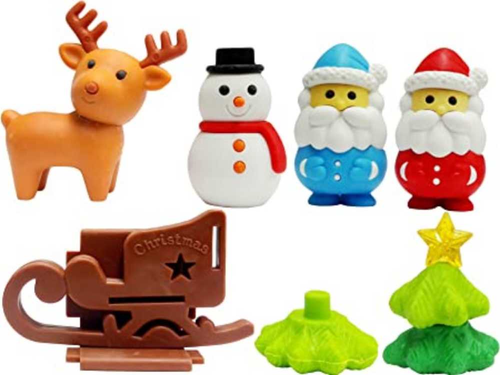 Iwako Eraser Blister Pack Christmas Set - IWAKO action figure collectible [Barcode 4991685190024] - Main Image 2