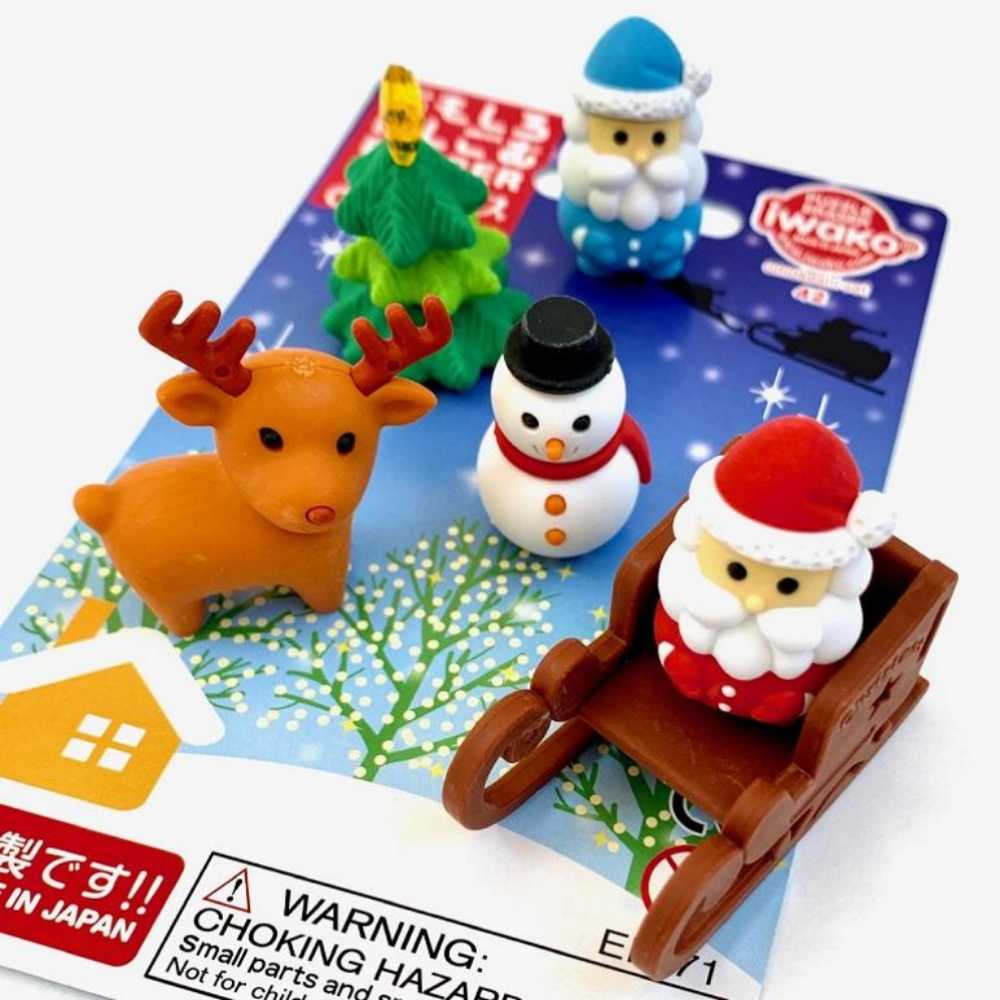Iwako Eraser Blister Pack Christmas Set - IWAKO action figure collectible [Barcode 4991685190024] - Main Image 3