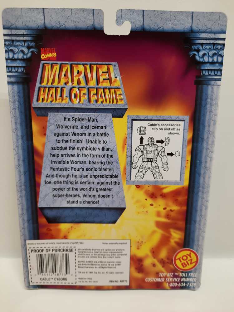 Cable Cyborg  (Marvel: Hall of Fame: 5”) action figure collectible [Barcode 035112487739] - Main Image 2