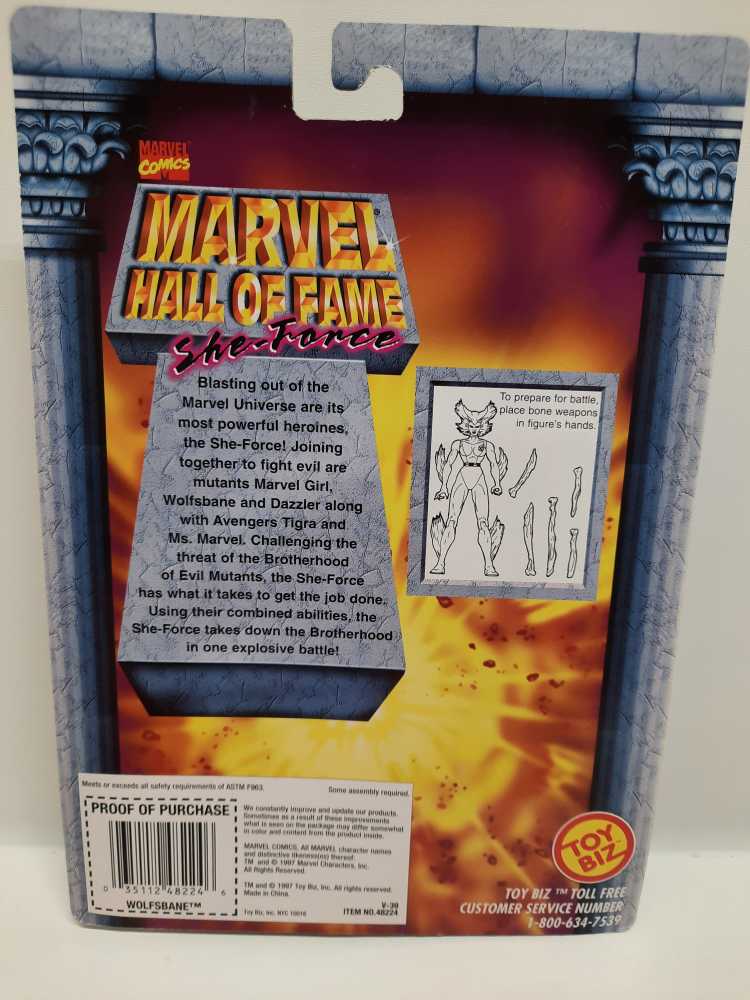Wolfsbane - Toybiz (Marvel Hall Of Fame She-Force) action figure collectible [Barcode 035112482246] - Main Image 2