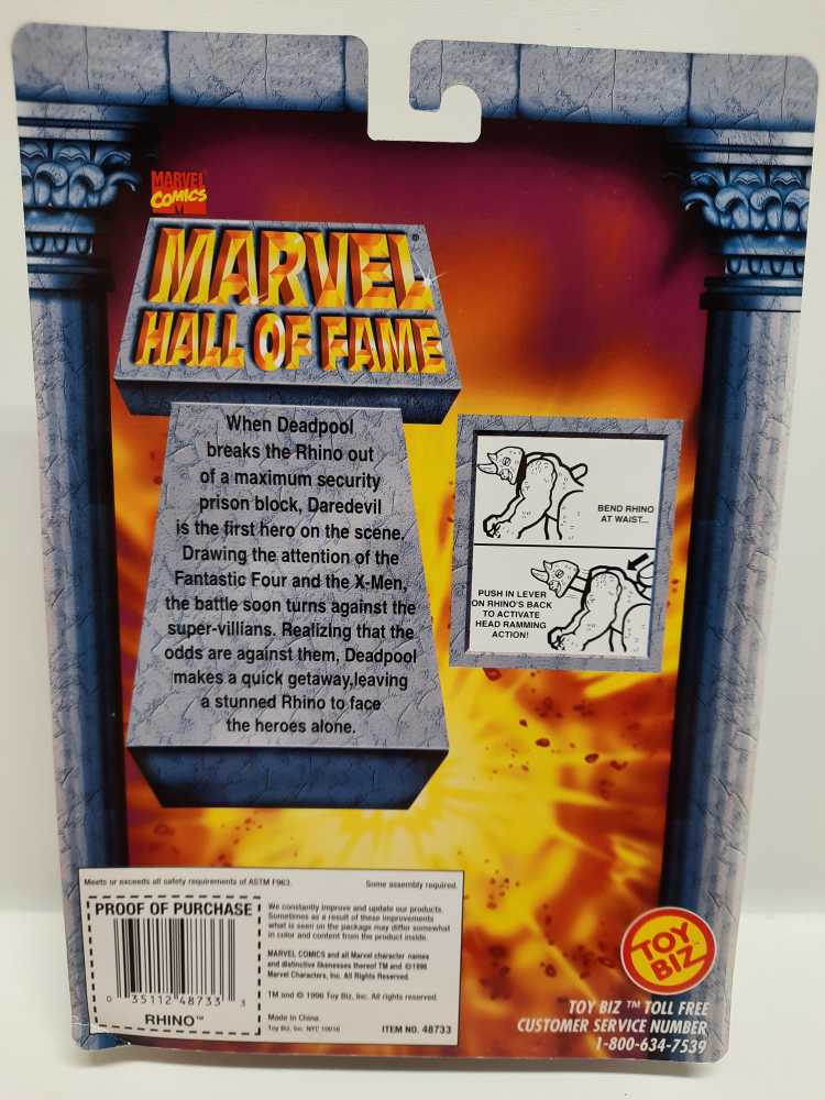 Rhino  (Marvel: Hall of Fame: 5”) action figure collectible [Barcode 035112487333] - Main Image 2
