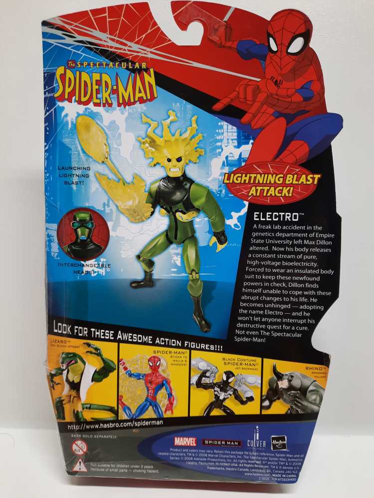 Electro  (Spider-Man: Spectacular: 6”) action figure collectible [Barcode 653569323730] - Main Image 2
