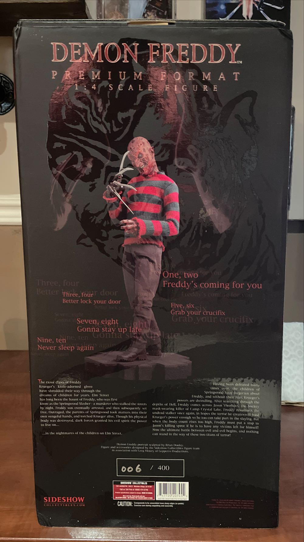 1:4 Sideshow: Freddy Vs Jason Demon Freddy PF - Sideshow Collectibles (Freddy Vs Jason) action figure collectible [Barcode 747720207455] - Main Image 2
