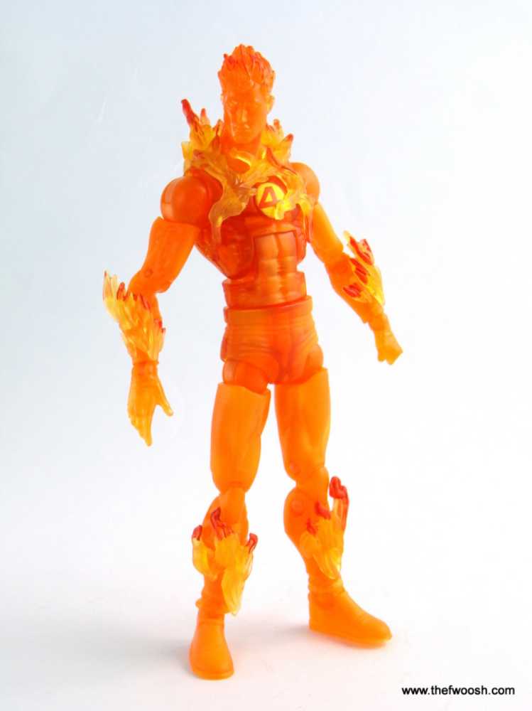 Toybiz Fantastic Four Classics Human Torch Clear With Impossible Man - Toy Biz (Fantastic Four Classics) (Marvel: Fantastic Four: Classics: 6”) action figure collectible [Barcode 086892723074] - Main Image 3