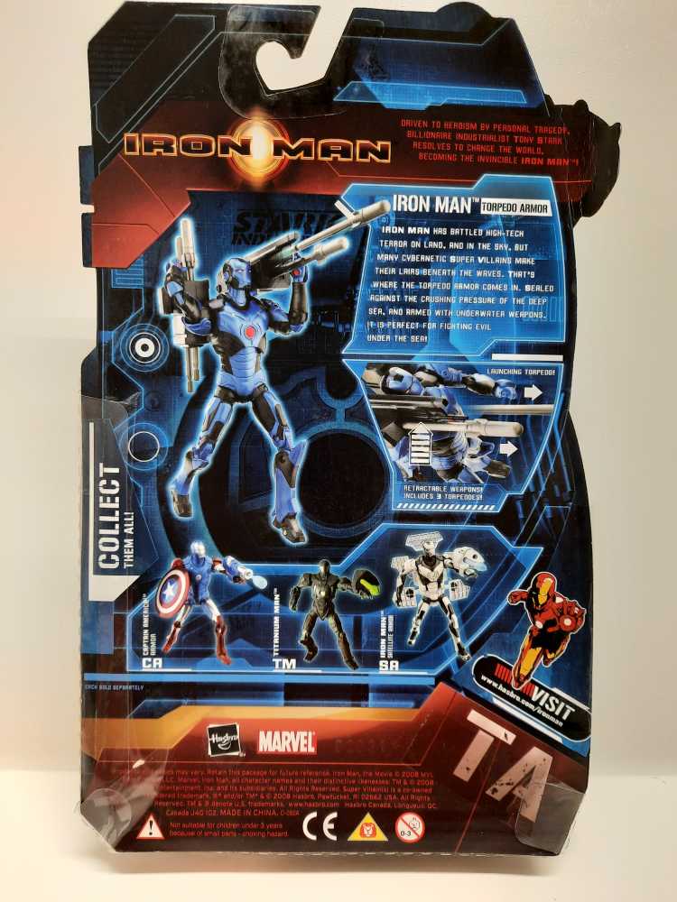 Iron Man (Torpedo Armor)  (Marvel: Iron Man: 6”) action figure collectible [Barcode 653569346104] - Main Image 2
