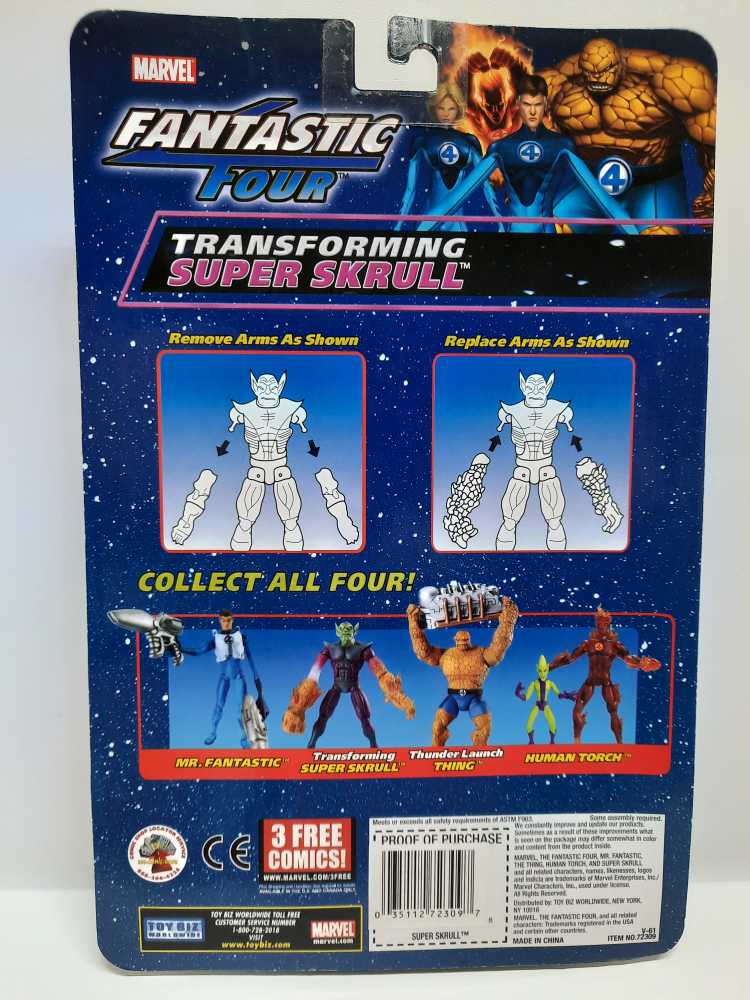Super Skrull  (Marvel: Fantastic Four: Classics: 6”) action figure collectible [Barcode 035112723097] - Main Image 2