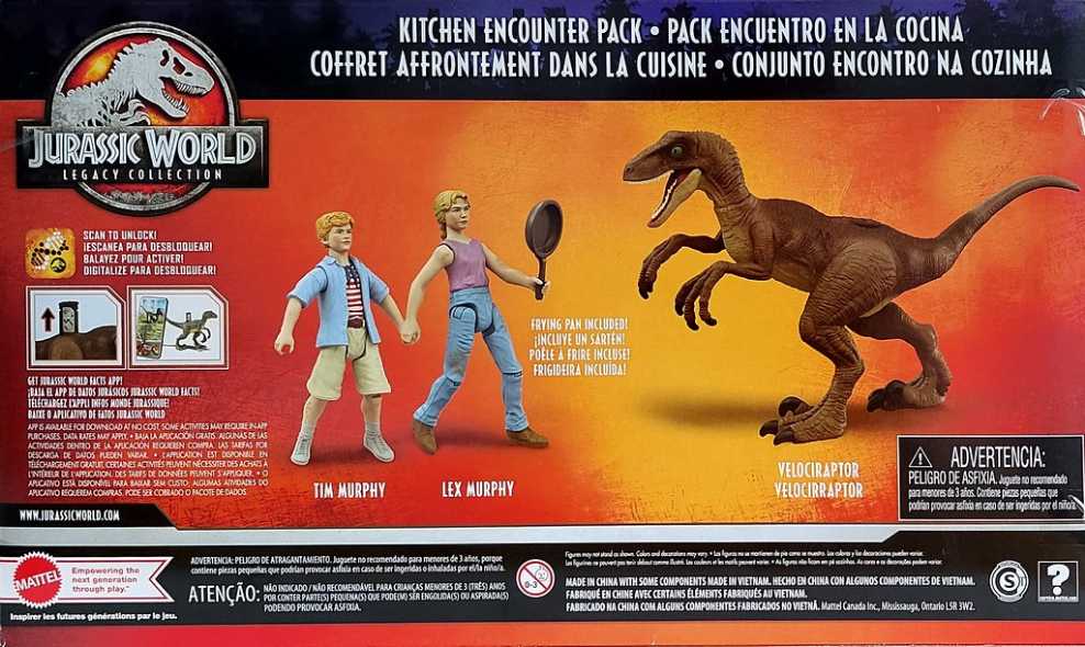 Lex Tim & Legacy Kitchen Encounter - Mattel (Jurassic World: Legacy Collection) action figure collectible [Barcode 194735039890] - Main Image 4