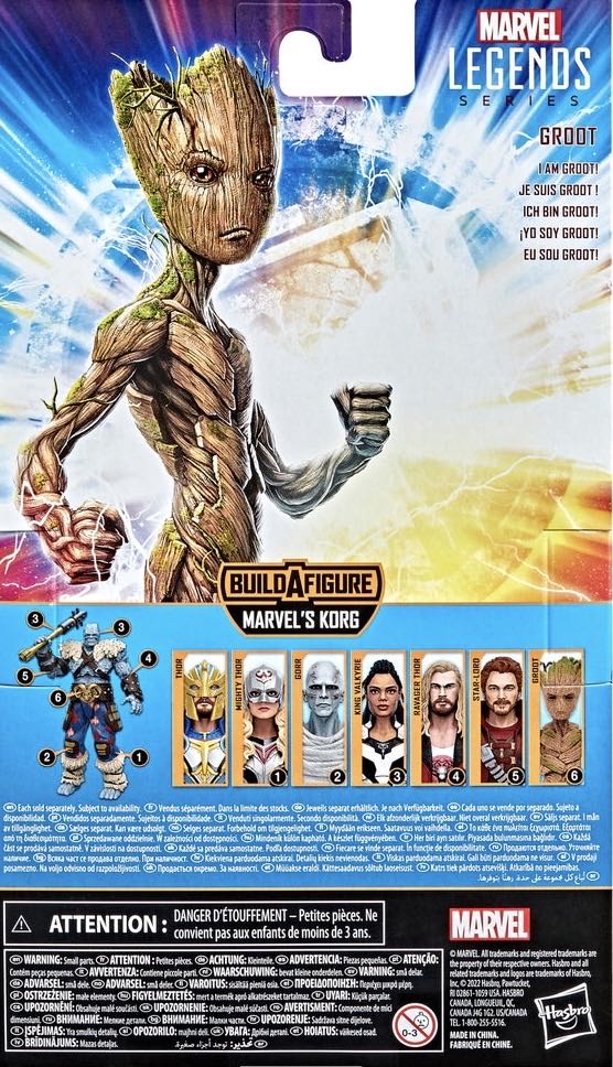 Groot (with Korg) - Hasbro (Thor: Love & Thunder) action figure collectible [Barcode 5010993964390] - Main Image 2