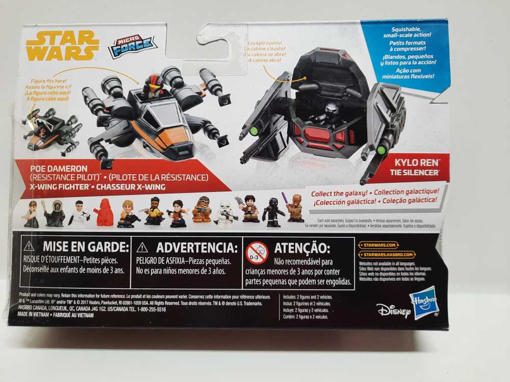 TIE Silencer VS X-Wing Fighter - Disney / Hasbro (Micro Force (Vehicle Sets)) action figure collectible [Barcode 630509684717] - Main Image 2