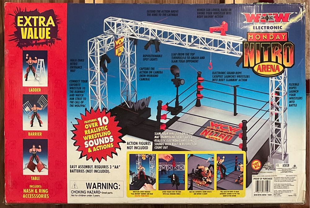 WCW ToyBiz K.B. Toys Exclusive Electronic Monday Nitro Arena With Kevin Nash - WCW Toybiz (WCW ToyBiz K.B. Toys Exclusive Electronic Monday Nitro Arena With Kevin Nash) action figure collectible [Barcode 035112771593] - Main Image 2