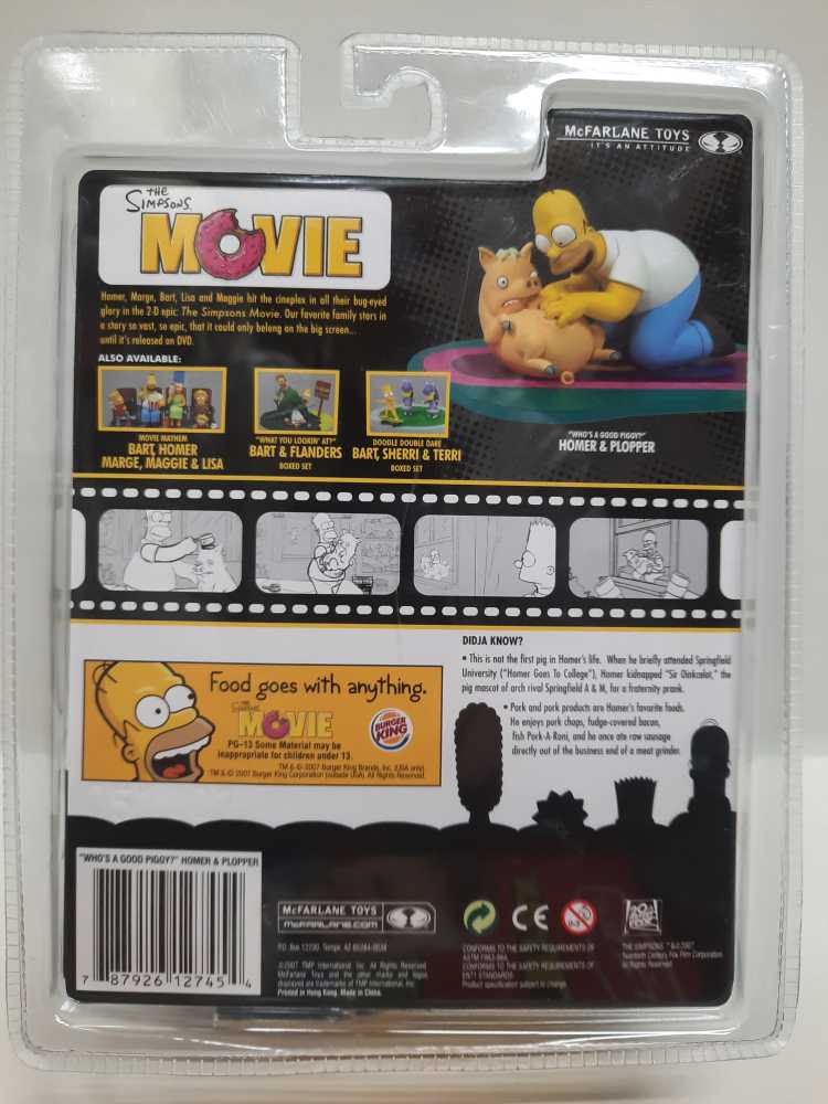 Homer & Plopper  (The Simpsons Movie) action figure collectible [Barcode 787926127454] - Main Image 2
