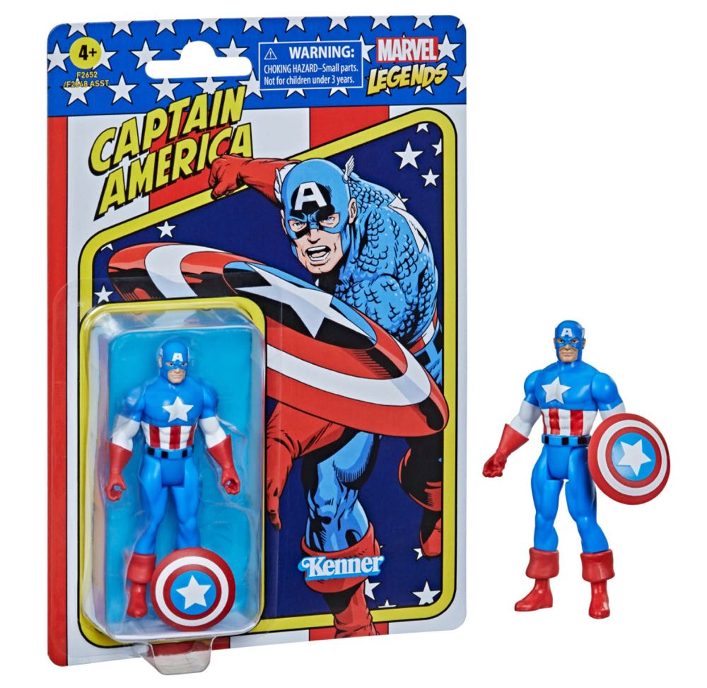 Captain America - Hasbro / Kenner (Marvel Legends Retro) action figure collectible [Barcode 5010993842513] - Main Image 2