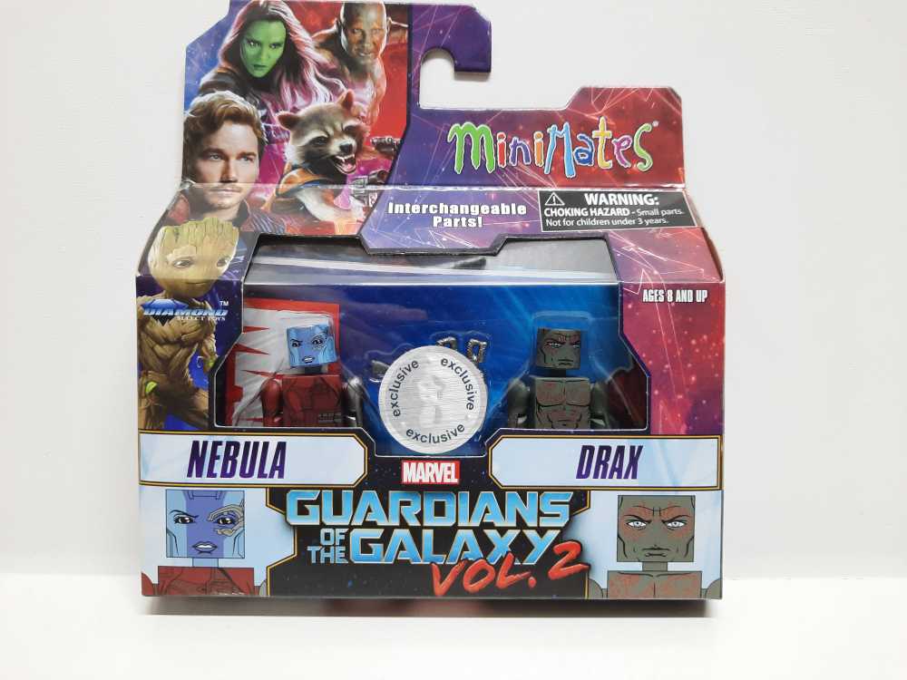 Nebula & Drax  (MiniMates) action figure collectible [Barcode 699788816691] - Main Image 2
