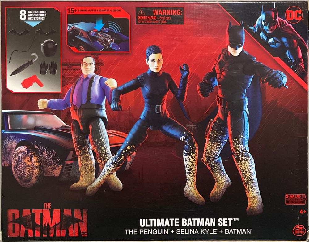 DC Comics Ultimate Batman Exclusive 4” Batman, Selina Kyle, The Penguin, Batmobile - Spinmaster (DC Comics) action figure collectible [Barcode 778988378120] - Main Image 2