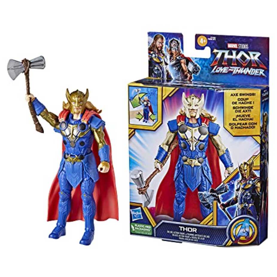 2022 Marvel Mighty Thor Love And Thunder Deluxe 6” Action Figure ! - Lot of 2  action figure collectible [Barcode 5010993948352] - Main Image 4
