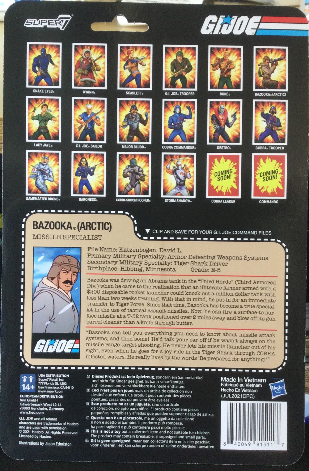 G.I. Joe (Super7) - Bazooka - Hasbro (G.I. Joe (Super7)) action figure collectible - Main Image 2