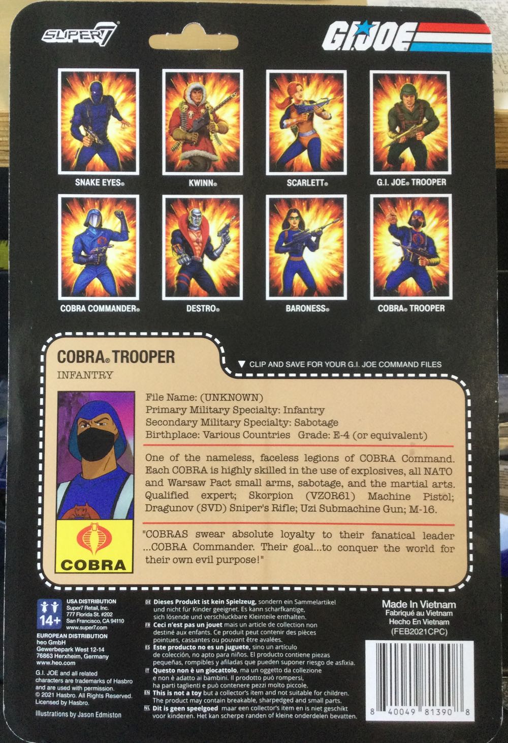 G.I. Joe (Super7) - Cobra Trooper - Hasbro (G.I. Joe (Super7)) action figure collectible - Main Image 2