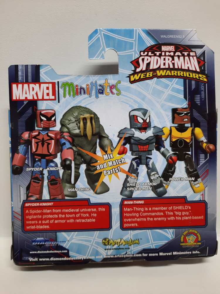 Spyder-Knight & Man-Thing  (MiniMates) action figure collectible [Barcode 699788105443] - Main Image 2