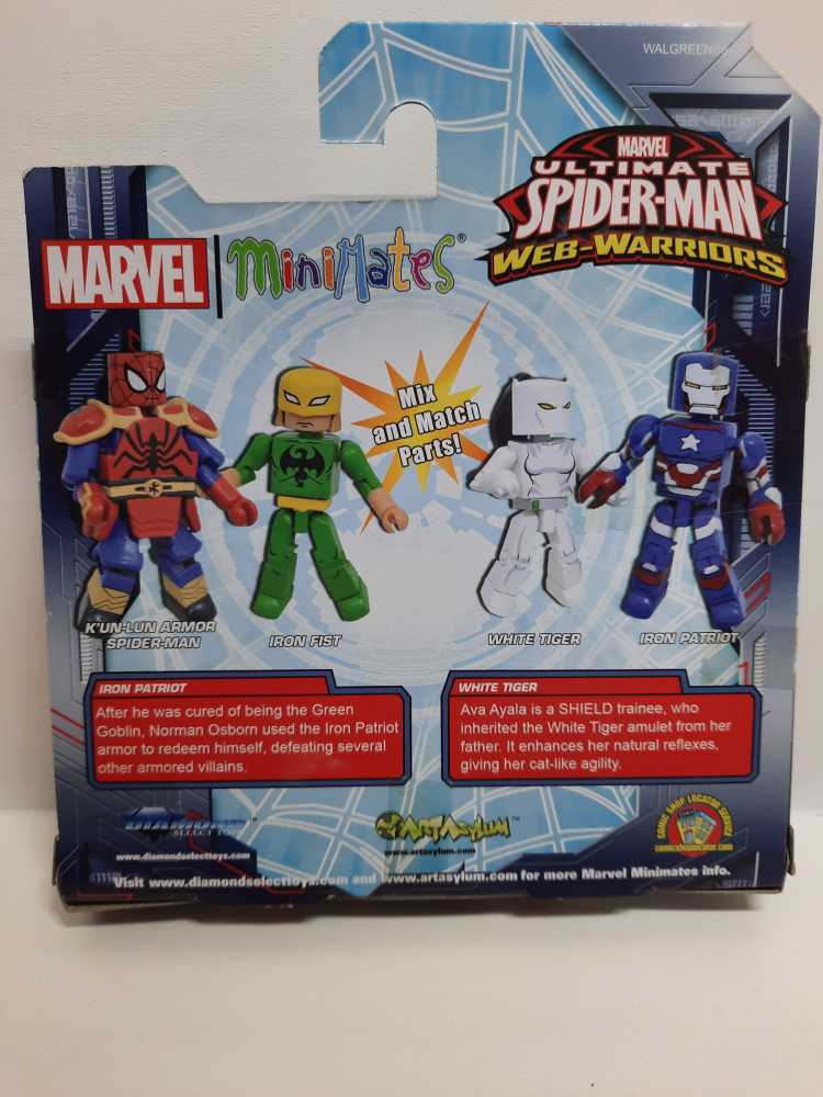 Iron Patriot & White Tiger  (MiniMates) action figure collectible [Barcode 699788825822] - Main Image 2