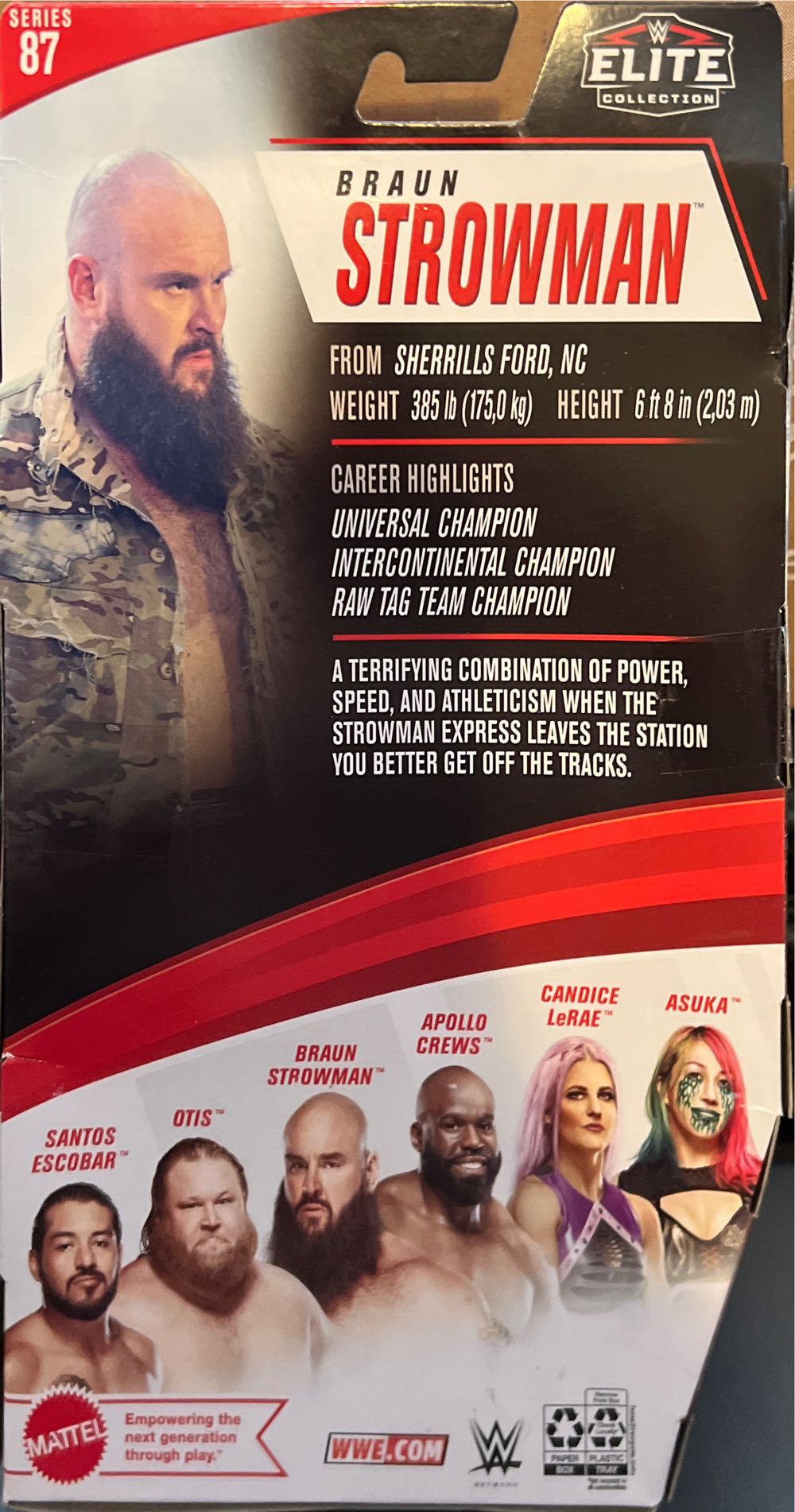 BRAUN STROWMAN - WWE ELITE 87 - Mattel (Attire Date: Aug. 23, 2020 @ SummerSlam) action figure collectible [Barcode 887961922011] - Main Image 2
