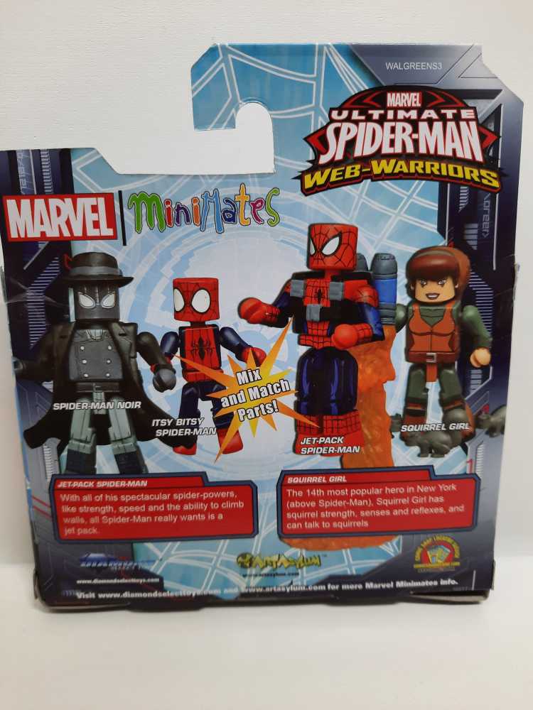 Jet Pack Spider Man & Squirrel Girl  (MiniMates) action figure collectible [Barcode 699788105481] - Main Image 2