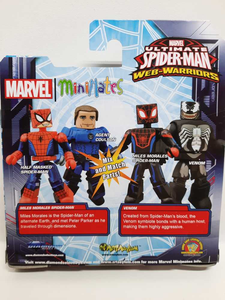 Miles Morales Spider-man & Venom  (MiniMates) action figure collectible [Barcode 699788105375] - Main Image 2