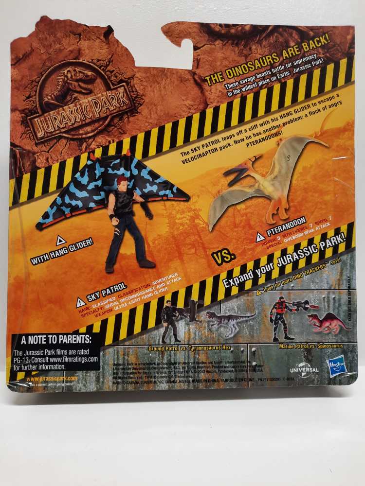 Pteranodon Vs. Sky Patrol  (Jurassic Park: Dino Trackers: 3”) action figure collectible [Barcode 653569839330] - Main Image 2