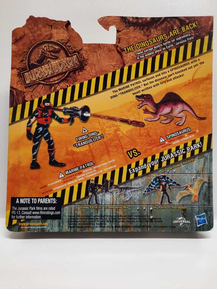 Jurassic Park Dino Trackers Spinosaurus Vs. Marine Patrol Set  (Jurassic Park: Dino Trackers: 3”) action figure collectible [Barcode 653569839347] - Main Image 2