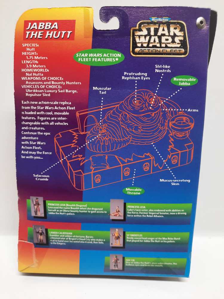 Jabba The Hutt (Battle Pack #8) - Galoob (Star Wars: Action Fleet: Battle Packs) action figure collectible [Barcode 047246680184] - Main Image 2