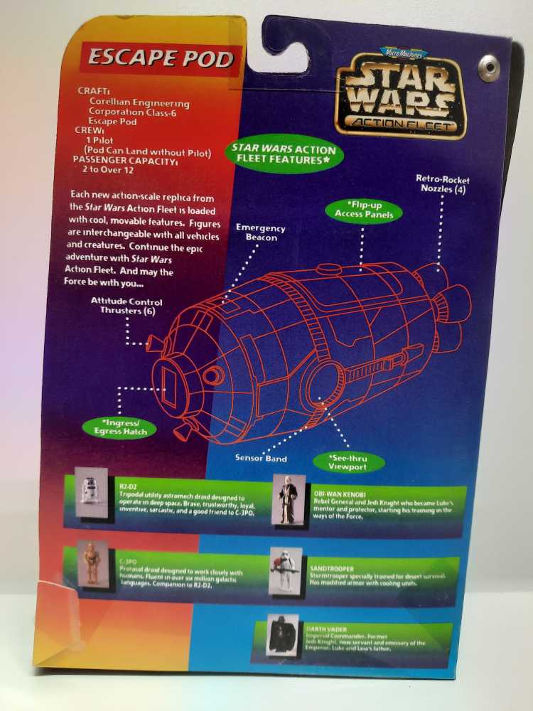 Droid Escape (Battle Pack #7) - Galoob (Star Wars: Action Fleet: Battle Packs) action figure collectible [Barcode 047246680177] - Main Image 2