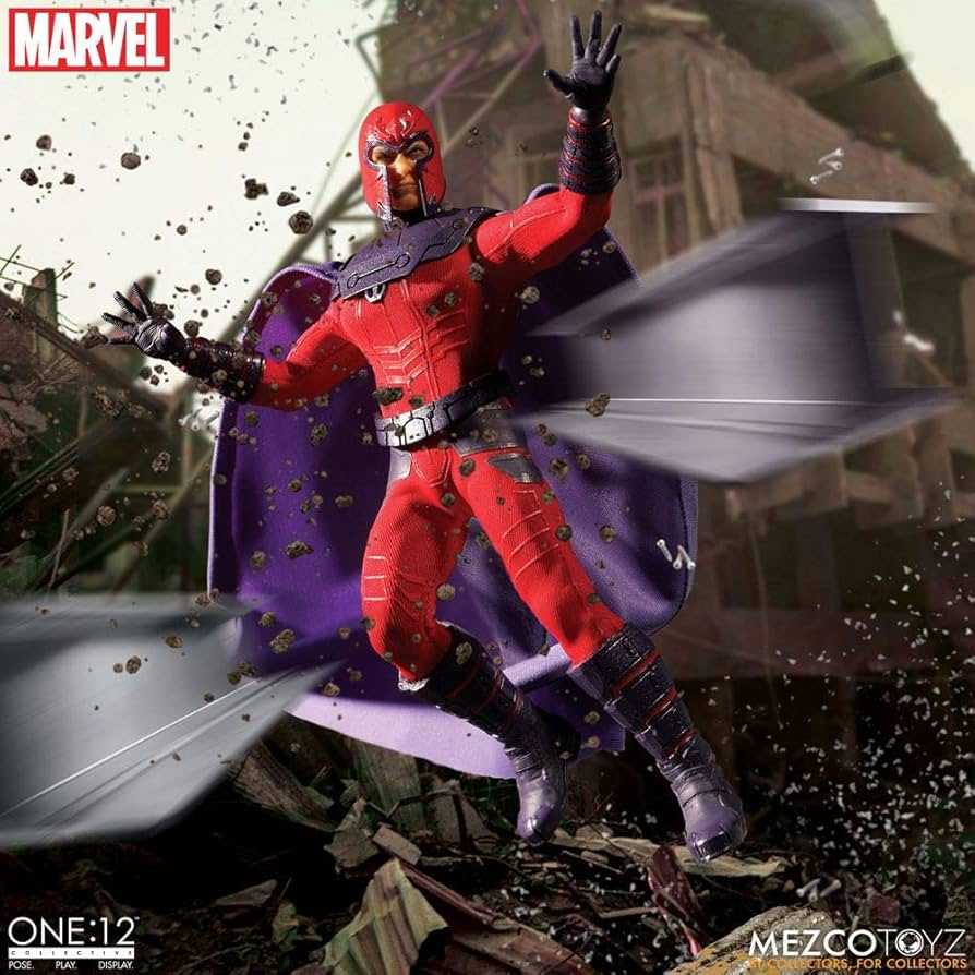 Mezco Marvel Villain Magneto Red - Mezco Toys (X-Men) action figure collectible [Barcode 696198771404] - Main Image 2