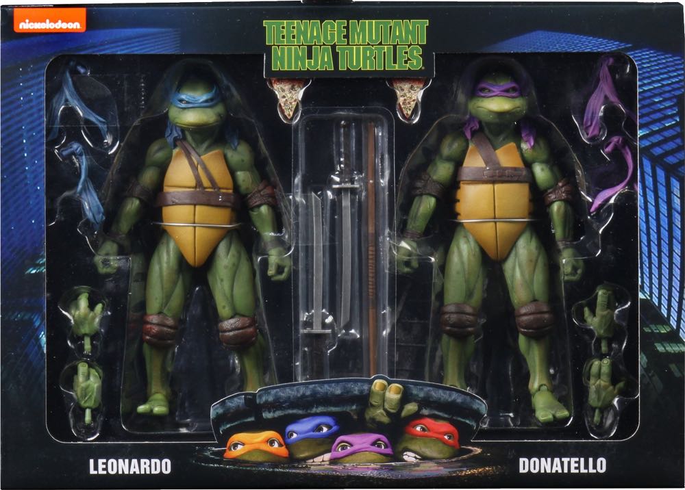 Teenage Mutant Ninja Turtles NECA Movie (1) Line - Leonardo & Donatello 2 Pack - Neca (Neca TMNT 1990 Movie 2 pack Walmart Exclusive) action figure collectible [Barcode 634482541258] - Main Image 1