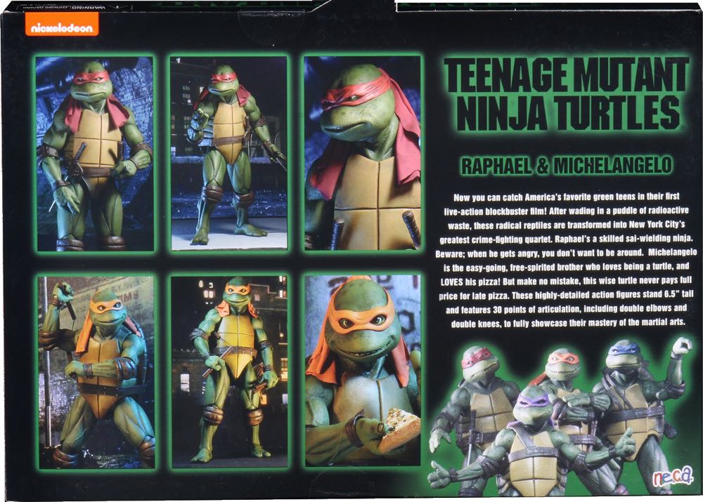 Teenage Mutant Ninja Turtles NECA Movie (1) Line - Michelangelo & Raphael - Neca (Neca) action figure collectible [Barcode 634482541265] - Main Image 2