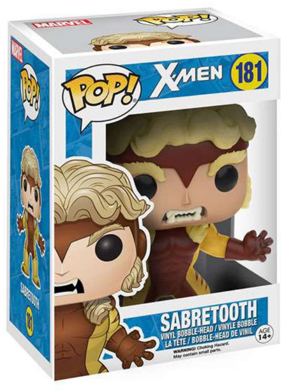 Sabretooth # 181 ~ Xmen  (Funko Pop) action figure collectible [Barcode 889698116985] - Main Image 3