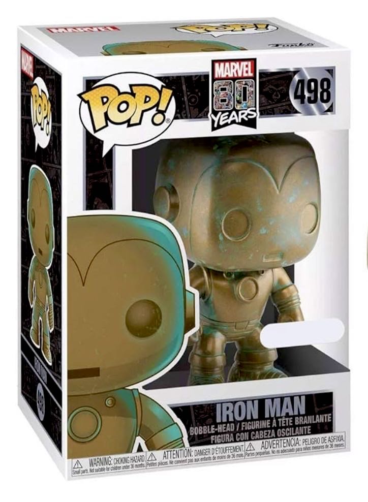 Funko POP! MARVEL 80 Years #498: Iron Man Patina Edition - Funko (MARVEL 80 Years: Patina) action figure collectible [Barcode 889698422239] - Main Image 2