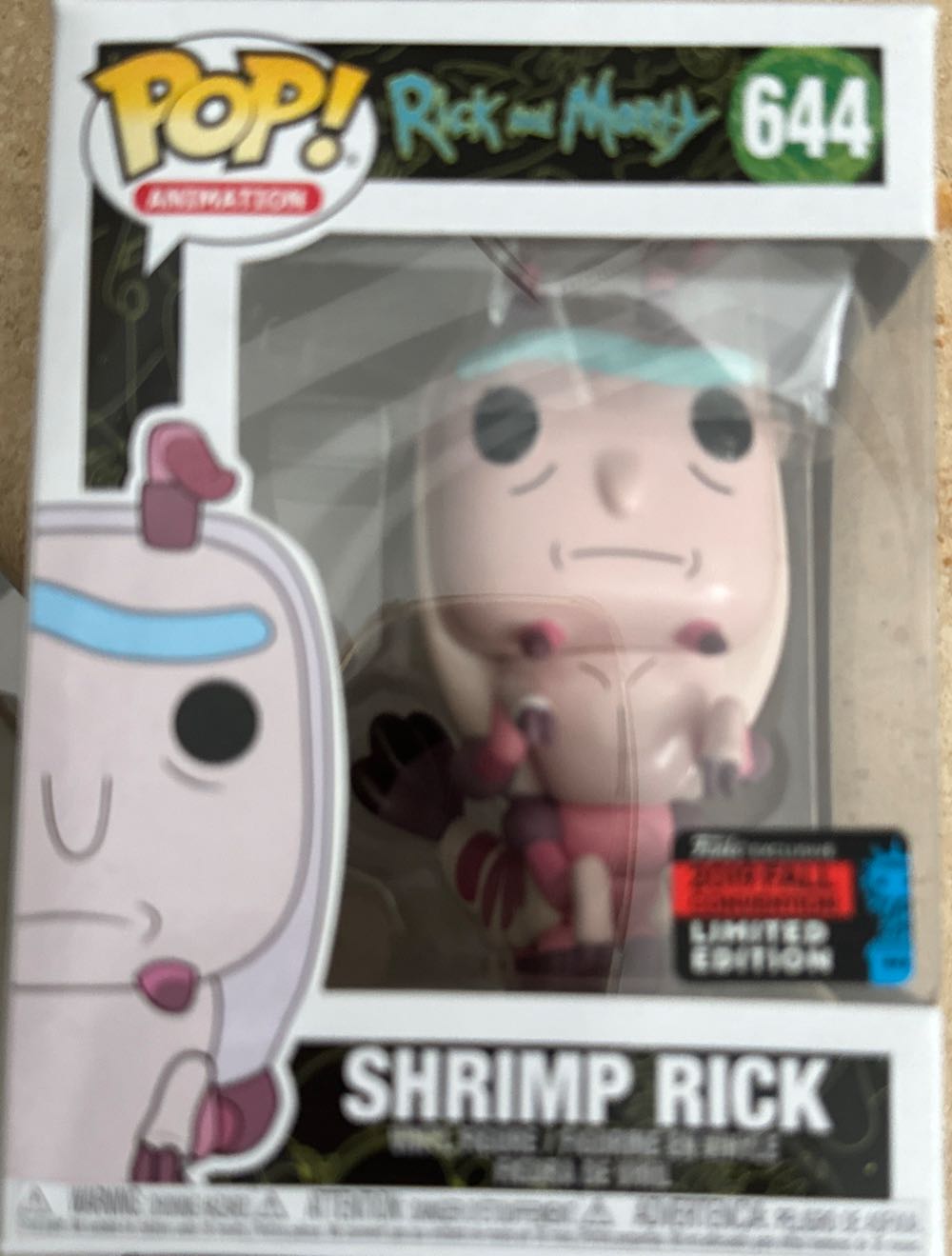 Funko Pop! Rick And Morty Shrimp Rick 644 Nycc Shared Sticker Exclusive  action figure collectible [Barcode 889698433792] - Main Image 2
