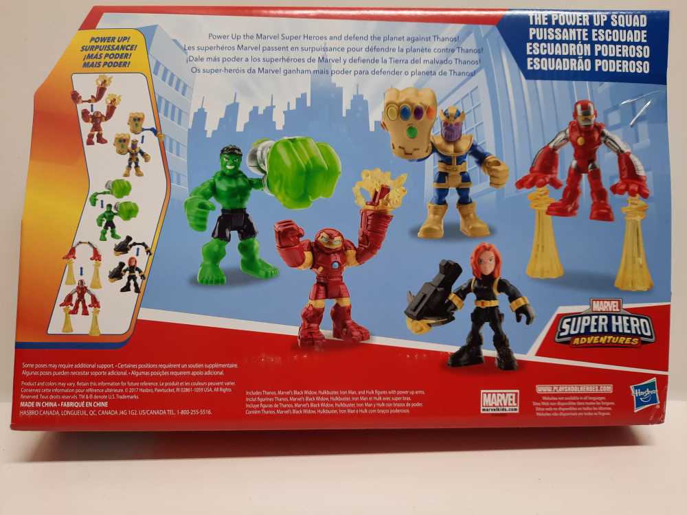 The Power Up Squad Black  (Marvel: Super Hero Adventures: 2”) action figure collectible [Barcode 630509625390] - Main Image 2
