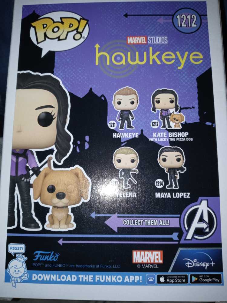 Marvels Hawkeye: Kate Bishop With Lucky Pizza Dog #1212 - Funko (Marvels Hawkeye) action figure collectible [Barcode 889698594813] - Main Image 2