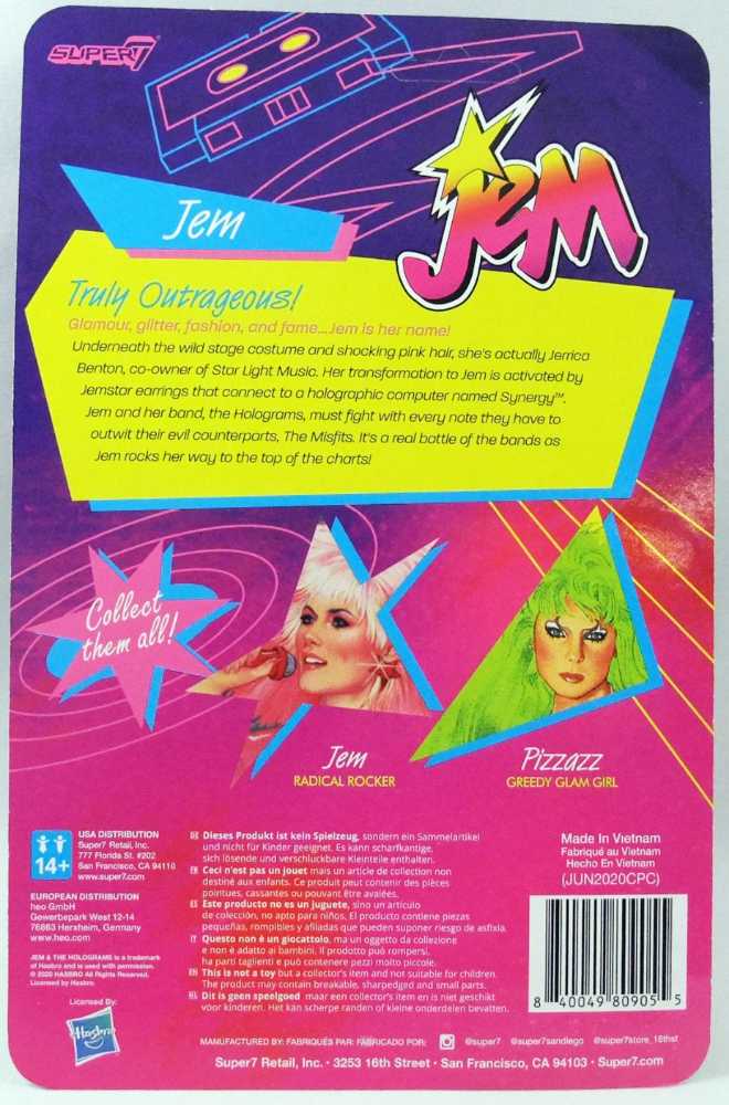 Jem - Super7 (Jem and the Holograms) action figure collectible [Barcode 840049809055] - Main Image 3