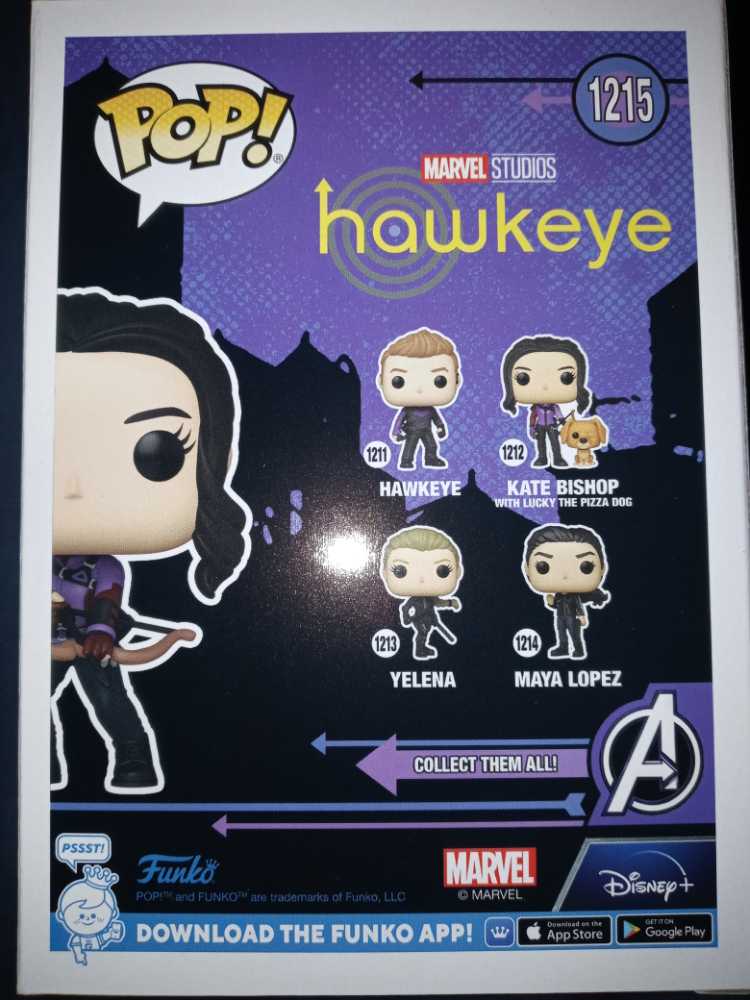 Kate Bishop Funko #1215 (Signed By Hailee Steinfeld) - Funko (Marvels Hawkeye) (Marvels Hawkeye) action figure collectible [Barcode 889698602396] - Main Image 2