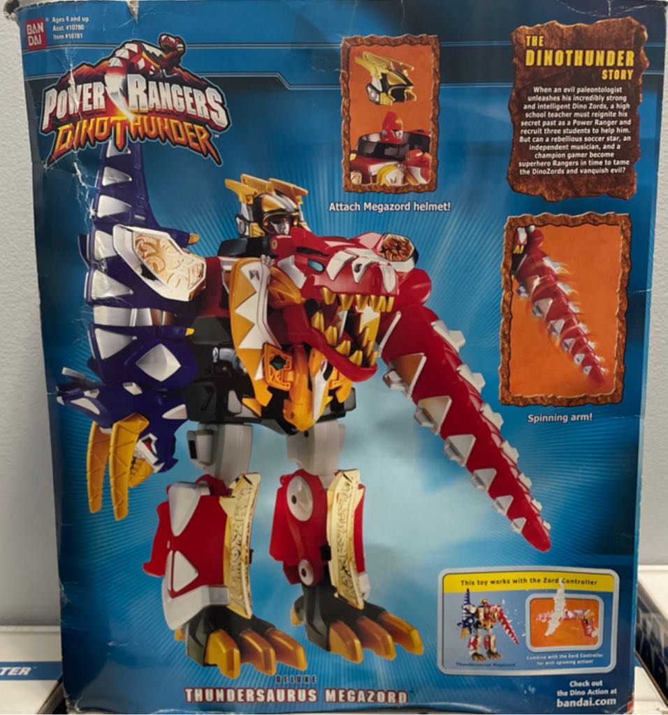 Power Rangers Dino Thunder Deluxe Thundersaurus Megazord - Bandai action figure collectible [Barcode 045557107819] - Main Image 2