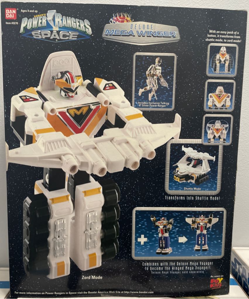 Power Rangers In Space Deluxe Mega Winger Megazord - Bandai action figure collectible [Barcode 045557032708] - Main Image 2