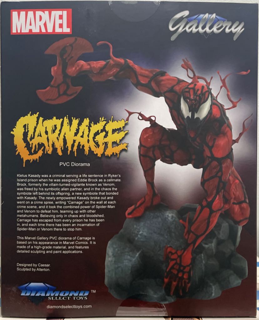Marvel: Venom: Carnage PVC Diorama - Diamond Select Toys (Supervillian) action figure collectible [Barcode 699788827536] - Main Image 2