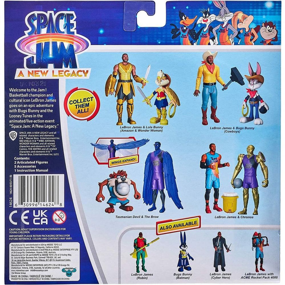 Space Jam: A New Legacy - WONDER WOMAN (Lola Bunny) And AMAZON (Lebron James) - Moose Toys LLC (Space Jam A New Legacy) action figure collectible [Barcode 630996146248] - Main Image 3