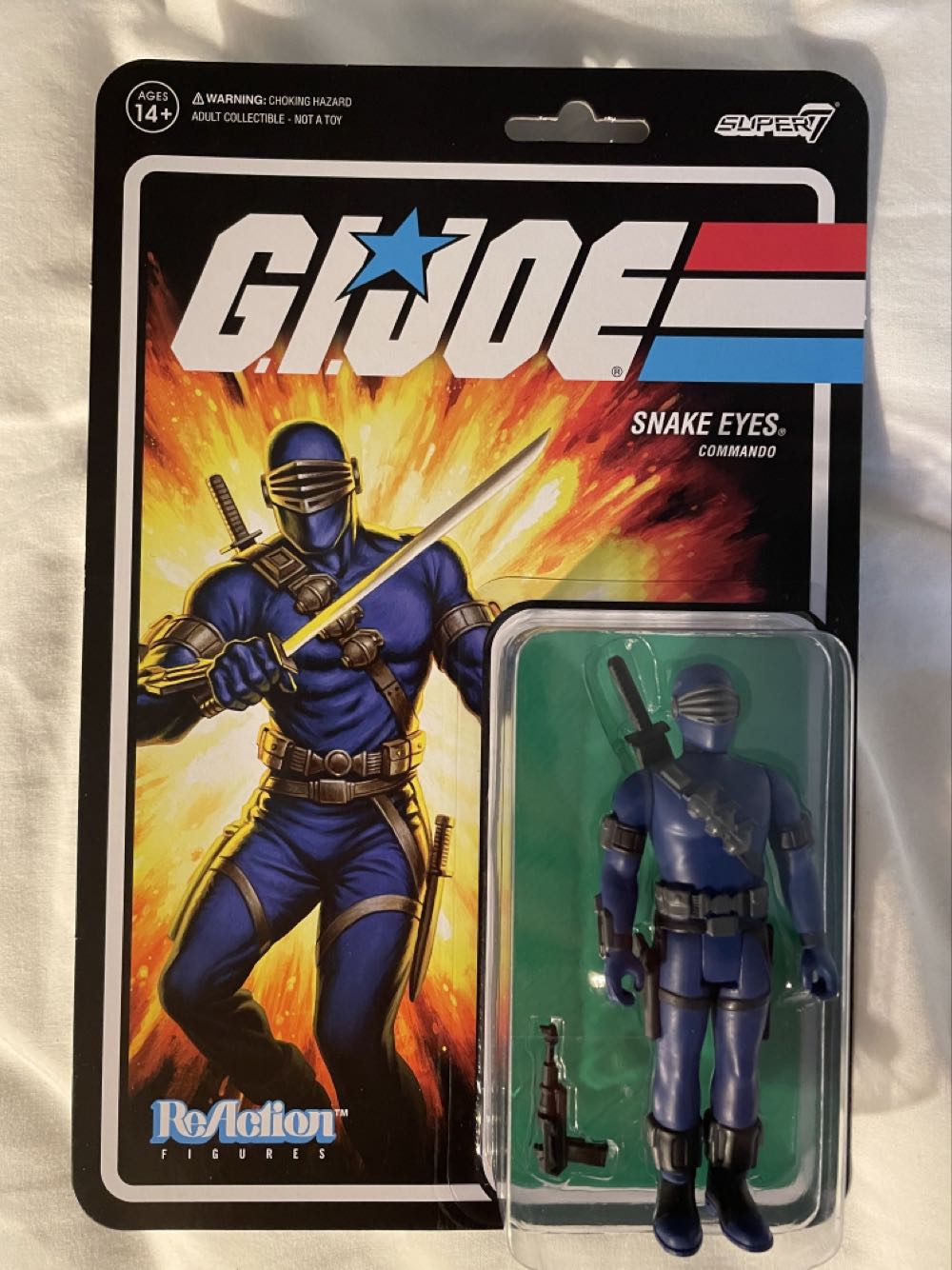 Snake Eyes (V2) - Super7 (G.I. Joe: A Real American Hero: Super7 ReAction) action figure collectible [Barcode 840049818156] - Main Image 2