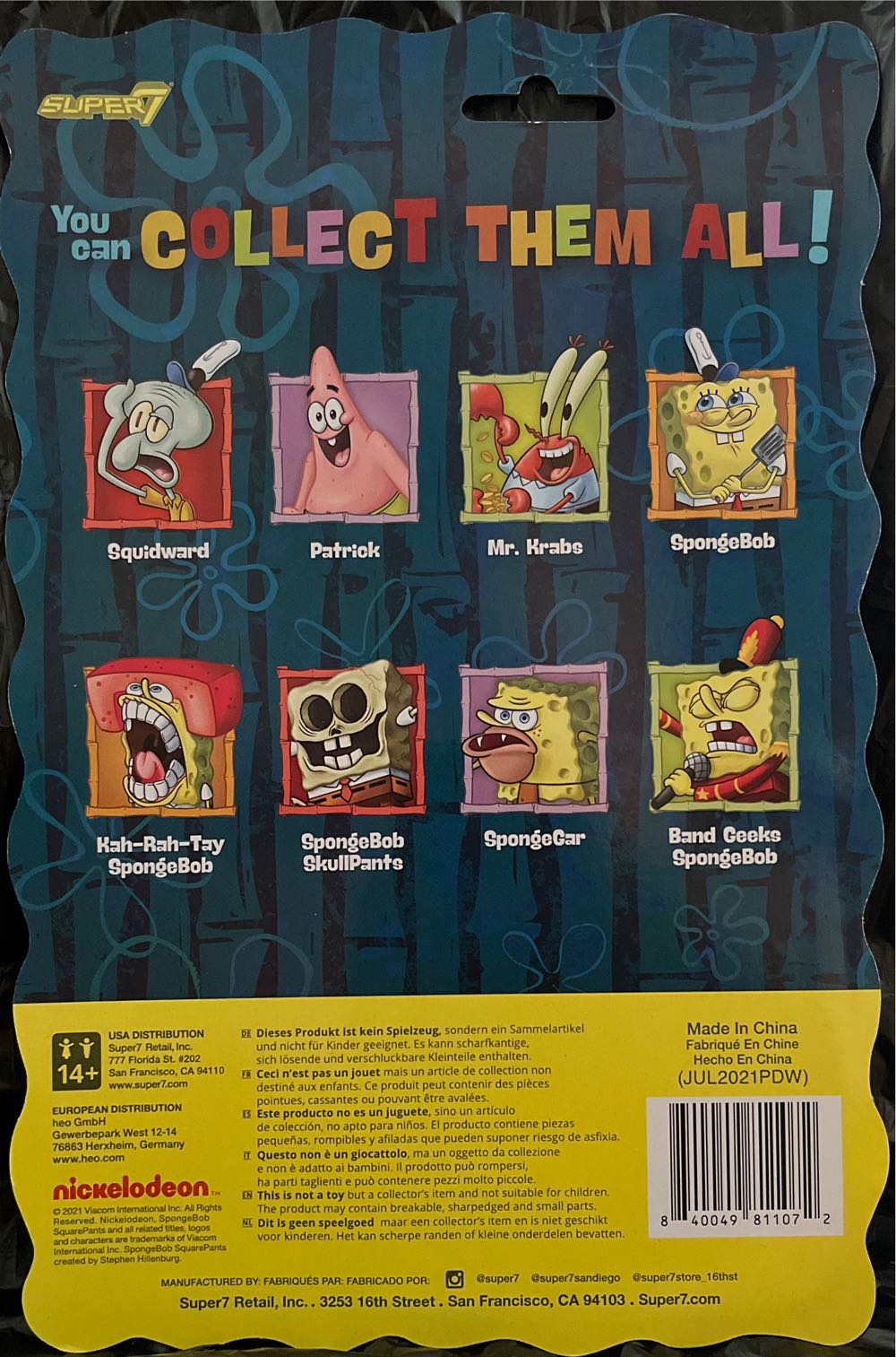 SpongeBob - SpongeBob SkullPants - Super7 (Spongebob Squarepants) action figure collectible [Barcode 840049811072] - Main Image 2
