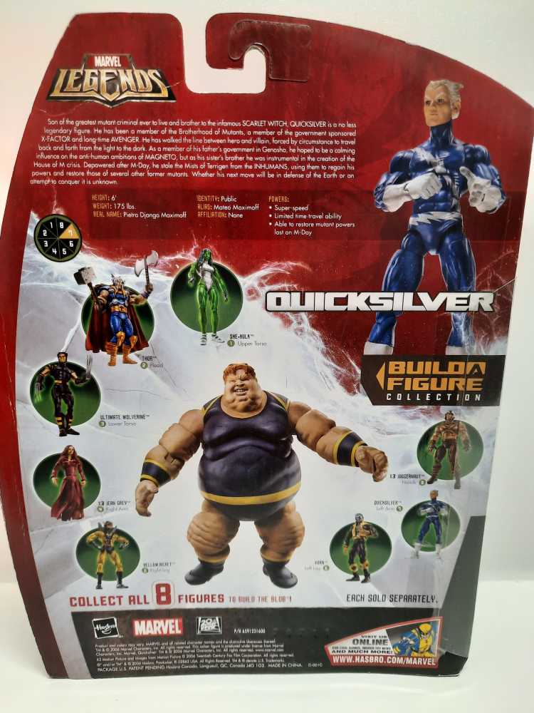 Quicksilver (Green)  (Marvel: Legends: 6”) action figure collectible [Barcode 653569205456] - Main Image 2